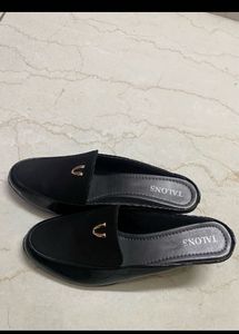 Black Heels - Adda Brown Slip Ons