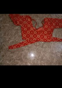 Red Patterned Blouse