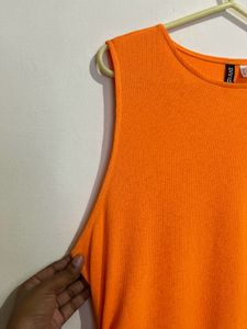 Orange Bodycon Mini Dress