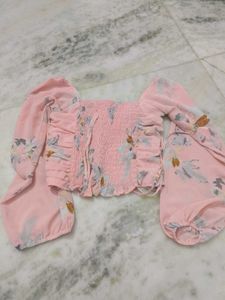 Floral Print Pink Top