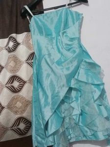 Aqua Strapless Party Dress 💙