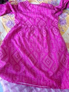ANOUK Women A-line Pink Above Knee/Mid ThighLength