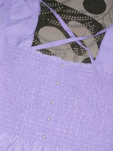 Lavender Smocked Top