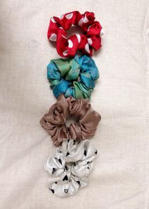 Colorful Scrunchie Set (4)
