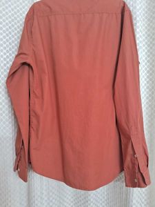 DENNIS LINGO Orange Long Sleeve Button Down