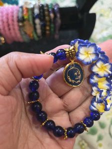Guruji Blue Orchid Flower Bracelet