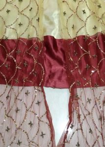 Satin And Net Gown