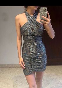 Sparkly Criss-Cross Mini Dress