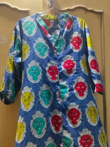 Printed Cotton Slub Kurti💗