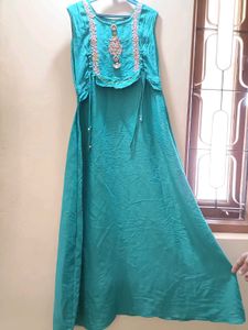 Blue Kurta Gown ✅💯
