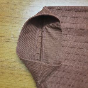 Professional Brown Pencil Skirt With No Slit And Fully Elastic  , Brought From Germany