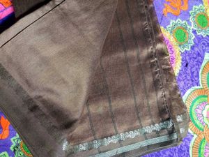 ✨Chocolate Brown Saree Without Blouse ✨