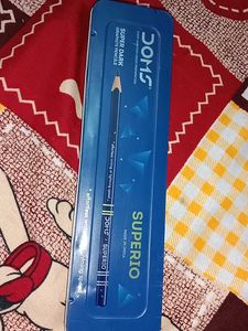 Blue Metal Pencil Box