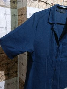 Navy Blue Colour Formal Shirt For Women