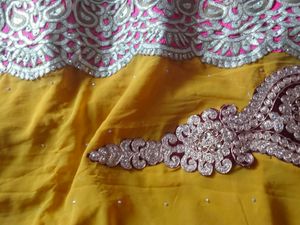 Pure Georgette Lace Work Saree
