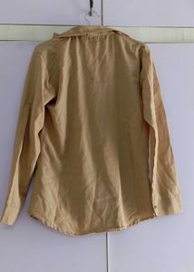 Beige Button-Down Shirt