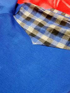 New Warm Blue Plaid Dress