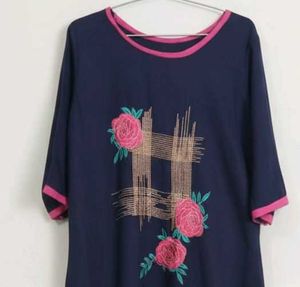 Elegant Navy Blue Kurta