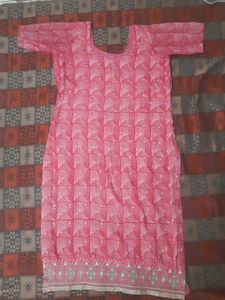 Pink Printed Kurta