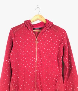 Red Printed Casual Jacket (Women’s)