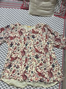 Mustard A-line Kurta