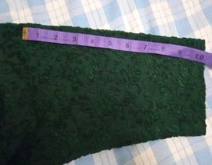 New Green velvet patterned blouse, L size