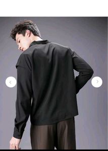 Black Zip-Up Overshirt