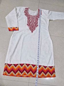 White Embroidery Kurti
