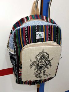 Colorful Hemp College Office Backpack