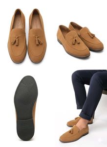 Men's Tan Suede Loafers(45 size)