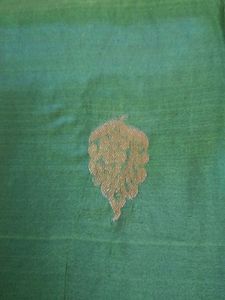 Green colour soft silk saree