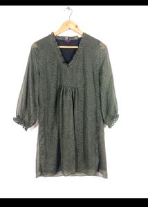 Olive Green Ginger Dot Dress