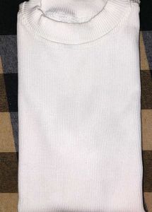 White Sleeveless Mock Neck Top