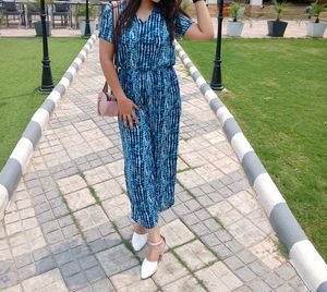 Striped Blue Jumpsuit