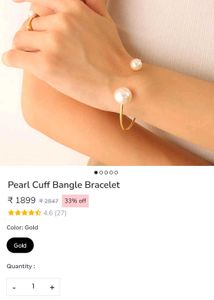 palmonas Pearl Cuff Bangle