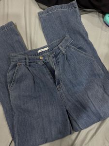 Blue wide leg jeans