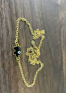 Evil Eye Elephant Gold Chain Necklace