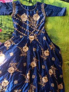 Elegant Blue Ethnic Gown