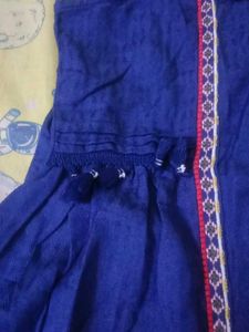 Blue Embroidered Dress