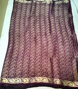 Elegant Purple Banarasi Saree 💗