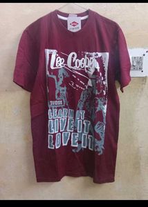 LEE COOPER Maroon Men's Tshirt