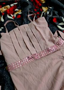 Pink Mirror Embellished Dress