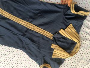 L Size Navy Blue Shirt For Women