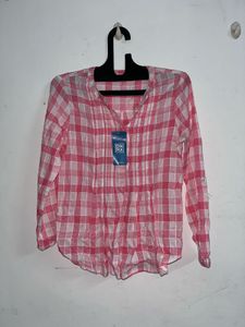 Pink Plaid Top
