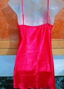Red Silk Lace Nightgown