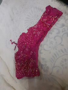 Stitched Pink Colour Blouse
