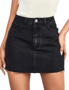 Black Denim Skirt