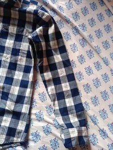 Blue Plaid Flannel Shirt