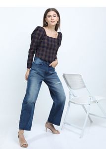 Tokyo Talkies Checked Princess Top