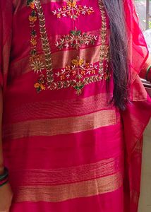 Red Embroidered Kaftan